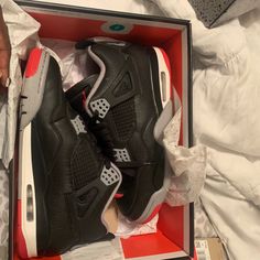 Worn A Few Time Still In Great Condition 9.5/10 Shoes Jordan 4s, Jordan 4s, Shoes Jordan, Jordan Black, Birthday Wishlist, Jordans For Men, Jordan Shoes, Mens Shoes Sneakers, Men's Shoes