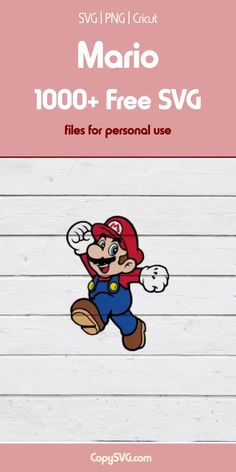 Mario Svg Free Cut File For Cricut Mario Svg Free Cricut, Svg Free Files