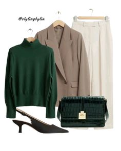 Beige and green outfit combinations Beige And Green Outfit, Beige Blazer Outfit, Blazer Outfit Ideas, Beige And Green, Beige Blazer, Blazer Outfit, Brown Outfit, Early Fall Outfit, Green Outfit