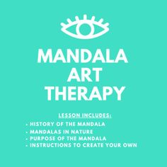 This is a PowerPoint presentation I use in my Psychology class to talk about Mandalas and their use in Psychology/ Therapy. The PowerPoint discusses the history of Mandalas (including info about Carl Jung's strong belief in them), the purpose of Mandalas, Mandalas found in nature, how they are used in Art Therapy, and specific instructions for how students can make their own Mandalas at the end!This takes up my entire 1-hour class period (15-20 minutes for the lecture and 40-45 minutes for the s Color Mandala Art, Circle Mandala Art, Aesthetic Mandala Art, Beginner Mandala, Sketch Mandala, Therapy Aesthetic, Calming Corner, Mindful Art, Mandala Rock Art