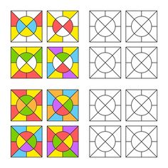 an image of different shapes for quilting