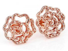 Timna Jewelry Collection™ Copper Flower Shape Stud Earrings. Measures Approximately 0.58"L x 0.58"W. Push Backs. Polishing Cloth Included. Rose Gold Flower Shaped Earrings For Spring, Spring Rose Gold Flower Shaped Earrings, Spring Rose Gold Flower-shaped Earrings, Rose Gold Earrings With Rose Flower Design, Spring Rose Gold Flower Earrings For Pierced Ears, Rose Gold Flower-shaped Earrings For Valentine's Day, Spring Rose Gold Pierced Earrings, Rose Gold Flower Shaped Jewelry For Spring, Rose Gold Flower-shaped Jewelry For Spring