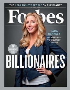 a magazine cover with a woman in a suit on it's front and back