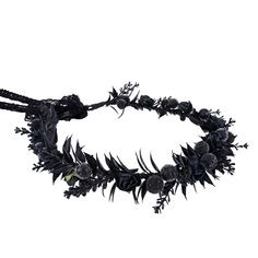 PRICES MAY VARY. Gothic Design: The gothic flower crown has a dark and sophisticated design, with black floral accents that give off an elegant and gothic look that's perfect for any occasion. High-quality Materials: Our black elf headband is made of simulated leaves and flowers which are maily in black and other heavy colors. The frame used in the crown is strong and sturdy. The products are comfortable to wear as they are lightweight and easy to adjust Craftsmanship: Our professional design team creates hand-made crowns using a unique design that combines black leaves and flowers together. Each crown is one-of-a-kind and will make you stand out in any crowd. Gift Option: The artificial balck floral headpiece is an excellent gift option for the fashion-conscious individuals who enjoy goth Elf Circlet, Medieval Decorations, Dark Fairy Crown, Elf Headband, Woodland Princess, Black Elf, Black Flower Crown, Fairy Flower Crown, Elf Crown