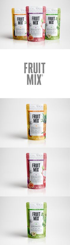 fruit mix is shown in three different colors