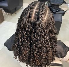 Pompom Hairstyle, Braids Half Up Half Down Curly Hair, French Braid Curly Hair, Mexico Braids, Fancy Curly Hairstyles, Vacay Hairstyles, Track Hair, Dream Hairstyles, Grad Hair