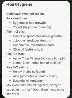 Homemade Hair Treatments, Hair Mask For Damaged Hair, Hair Mask For Growth, Hair Growing Tips, Soften Hair, Homemade Hair Products, Diy Hair Mask, Healthy Hair Tips, Diy Hair Care