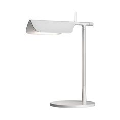 a white desk lamp on a white background