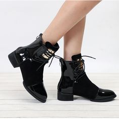 Department Name:Adult Item Type:Boots With Platforms:Yes Heel Height:Low (1cm-3cm) Outsole Material:Rubber Platform Height:0-3cm Lining Material:PU is_handmade:Yes Insole Material:Rubber Heel Type:Square heel Closure Type:Lace-Up Toe Shape:Round Toe Upper/Shaft Material:PU Fashion Element:Platform Season:Spring/Autumn Boot Type:Basic Boot Height:Ankle Pattern Type:Solid Mens Casual Leather Shoes, Low Heel Ankle Boots, Basic Boots, Casual Ankle Boots, Leather Wedding, Casual Leather Shoes, Wedding Dress Shoes, Leather Dress Shoes, Boot Types