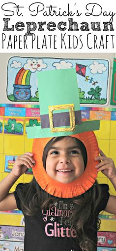 St. Patrick's Day Leprechaun Kids Craft - Simply Today Life Irish Crafts For Kids, St Patrick's Day Crafts For Toddlers, Paper Plate Masks, Leprechaun Craft, Kites Craft, St Patrick's Day Activities, St Patricks Day Quotes, St. Patrick's Day Crafts, St Patricks Day Crafts For Kids