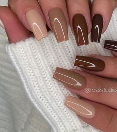 Get ready to hear tons of “Your nails!” I’ve rounded up the best fall 2023 nail trends to get your nails primed for sweater weather and beyond. Ongles Beiges, Fall Gel Nails, Beige Nails, Thanksgiving Nails, White Nail, Acrylic Nails Coffin Short