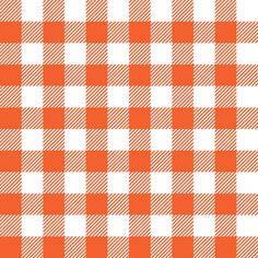 an orange and white gingham checkered pattern