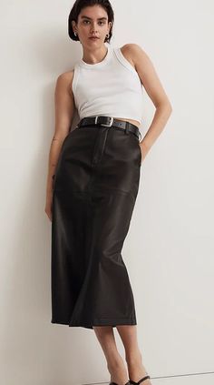 Introducing our Handmade Genuine Leather Midi Skirt, a stylish and versatile addition to any woman's wardrobe. Crafted with care and precision from high-quality genuine leather, this black short skirt exudes elegance and sophistication with a touch of western flair. Whether you're heading out for a casual day with friends or hitting the town for a night of partying, this skirt is designed to make you stand out. Its sleek and form-fitting silhouette accentuates your curves in all the right places, while the Midi length adds a playful and flirtatious vibe to your outfit. The buttery soft texture of the genuine leather ensures maximum comfort and flexibility, allowing you to move with ease and confidence. Pair it with a chic blouse or a fitted top for a stylish ensemble that's perfect for any Leather Skirt Night Out Midi, Midi Black Suede Skirt, Midi Leather Skirt Outfit, Leather Midi Skirt Outfit, January Outfit, January Outfits, Leather Skirt Outfit, Short Black Skirt, Party Wear Dress