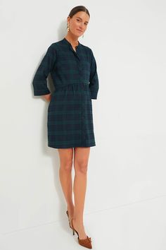 Our best selling style in an updated holiday plaidSilky smooth fabric combined with a boxy silhouette and thoughtful touches like a covered button front placket make this the perfect any time, anywhere number. From office parties to get-togethers with close friends and family, the possibilities are endless with this timeless piece.Our Favorite Details: Side seam pockets Elbow-length sleeves Material: 97% Polyester, 3% SpandexCare: Hand wash cold, hang to dry Plaid Office Dress, Plaid Dresses For Work, Long Sleeve Plaid Dress For Work, Plaid Button-up Shirt Dress For Work, Plaid Dress For Office, Casual Plaid Office Dress, Plaid Button-up Dress For Daywear, Plaid Shirt Dress For Workwear In Fall, Plaid Shirt Dress For Fall Workwear