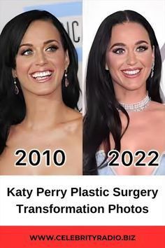 two pictures of the same woman with different hair colors and makeup looks like they have plastic surgery