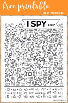 the free printable i spy page for kids to use in their art projects and crafts