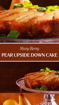 Mary Berry Pear Upside Down Cake Pear Recipes Easy, Pear Upside Down Cake, Autumn Cake