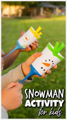 snowman activity for kids with paper cups