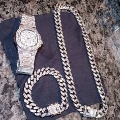 Short 18" Chain, Watch & Bracelet 90 Day Warranty High-End Prototypes & Wholesale Prices. Real Lab Diamonds & Real Gold 4x's Over No Tarnishing Stainless Steel With Gloss Protection Finish! Jewelers Offer Similar Lab Diamond Pieces For $400-$1k+... Real Diamonds, But They’re Not Worth Much Because They've Been Produced In The Lab. Vvs Clarity. They Look Identical To Natural Earth Diamonds Without The Price Tag. Long Lasting Quality *They Will Not Tarnish If You Clean With Mild Soap & Never Use Harsh Chemicals. Unisex "Look Like Money Without Overspending" Music Videos, Events, Photos, Entertainment Industry. Fast Insured Shipping Positive Reviews Thank You For Shopping With Queenie Iced Out Diamond Jewelry And Watches For Gifts, Luxury Silver Jewelry And Watches With 17 Jewels, White Diamond Jewelry And Watches For Gifts, White Diamond Jewelry And Watches As Gift, White Gold Metal Jewelry And Watches As Gifts, White Gold Jewelry And Watches Gift, White Gold Jewelry And Watches As Gift, Timeless Silver Iced Out Jewelry, Timeless Iced Out Silver Jewelry