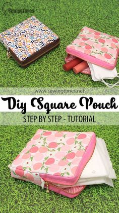 the diy square pouch sewing pattern is easy to sew, and it's perfect for beginners