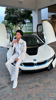 Silver Suit Men, White And Silver Prom Suit, Silver Prom Suit, White Suit Prom, Silver Prom Suits, Tux For Prom, Rhinestone Suit, Mens White Suit, Prom Outfits For Guys