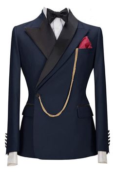 Color: Navy BlueButton: Single BreastedOccasion: Prom, Wedding, BusinessNeckline: Peaked LapelMaterial: Polyester & Polyester BlendPattern: SolidPiece: 2 PiecePocket: With Flap Teal Suit, Suits Men Business, Blue Two Piece, Blazer Set, Slim Fit Suits