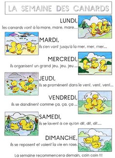 an image of the french language for children's books with pictures of yellow ducks