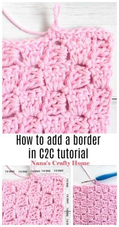 how to add a border in crochet with pictures and text that says, how to add a border in crochet