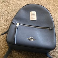 Brand New Coach Backpack. Never Used! Blue Satchel Backpack With Zipper Closure, Blue Satchel Backpack With Zipper, Luxury Blue School Backpack, Blue Satchel Leather Backpack For On-the-go, Blue Leather Satchel Backpack For On-the-go, Luxury Blue Backpack For Everyday Use, Luxury Blue Backpack Bag, Luxury Blue Backpack For Everyday, Luxury Blue Everyday Backpack