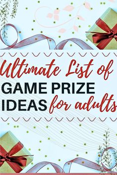 Looking for the perfect prizes for your Christmas Eve games and fun Christmas party games? This ultimate list of game prize ideas will help you pick gifts that suit any adult Christmas party or Christmas gift games. Save this pin for easy access to creative prizes that will make your Christmas party activities a hit! Prize Ideas For Adults, Game Prize Ideas, Christmas Eve Games, Gift Games, Prize Ideas, Christmas Gift Games, Eve Game