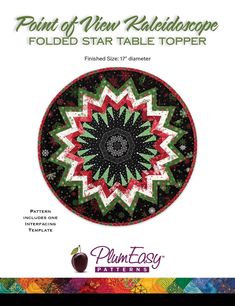 the cover of point of view table topper, featuring an image of a flower