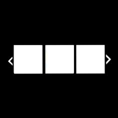 three white rectangles on a black background with an arrow pointing to the left