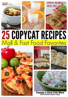 25 copycat recipes for mail and fast food favorites