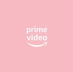 the amazon prime video logo on a pink background