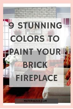 Nine stunning colors to paint your brick fireplace, with a cozy living room setting featuring a painted fireplace and red plaid accents. Fireplace Ideas Red Brick, Multi Colored Brick Fireplace, Sage Green Brick Fireplace, Paint Brick Fireplace Ideas, What Color To Paint Brick Fireplace, Colors For Fireplaces Paint, Color Brick Fireplace, Painting Interior Brick Fireplace, Bold Fireplace Color