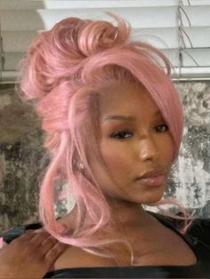 Pretty Flacko, Light Pink Hair, Dyed Hair Inspiration, Dope Hairstyles, Baddie Hairstyles, Hair Inspo Color, Love Hair, Wig Styles, Black Girls Hairstyles