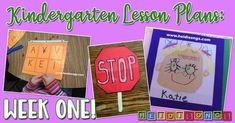 children's lesson plans for the week one