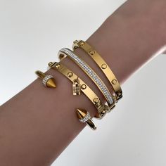 Tarnish Resistant Adjustable Bangle has expanding hinge which stretches to wrist size Most suitable for a medium/wide wrist Stainless Steel Adjustable Bangle, Stacked Jewelry, Cuff Bangles, Gold Bangles, Ring Bracelet, Jewelry Sales, Necklaces Bracelets, Anklets, Silver Gold