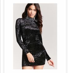 Bought This Online, Sadly It’s A Too Tight For Me- Never Worn, With Tags Bodycon Dress Homecoming, Dresses Bodycon, Mini Bodycon Dress, Mock Neck Dress, Black Velvet Dress, Bodycon Dresses, Maxi Dress Party, Long Sleeve Bodycon Dress, Dresses Black