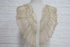 "Embroidery Gauze Wings Big Lace Collar Fabric, DIY Handmade Weeding Collar Lace Fabric For Sewing Collar Crafts Size: white / black: 17\" x 5.5\" (43cm x 14cm), gold: 19.7\" x 6.3\" (50 cm x 16 cm) More Appliques: https://www.etsy.com/shop/lacelindsay?section_id=16428894 These are lovely for decorating your bridal dress, costumes accessories, craft, hat, bag and also for scrapbooking or card making etc...  My shop link: http://www.etsy.com/shop/lacelindsay If you have any questions please messa Wing Embroidery, Organza Applique, Embroidery Organza, New Years Ball, Collar Sewing, Embroidery Collar, Sewing Collars, Rose Applique, Feather Wings