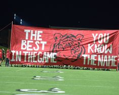 there is a banner that says the best you know at the game