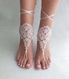 beach wedding barefoot sandals, ivory barefoot sandals, beach lace wedding shoes, lace wedding shoes, wedding barefoot, belly dance, bridesmaid gift beach shoes, wedding shoes for wedding, Barefoot Sandals, Lace Barefoot Sandals, Bridal Lace Shoes, Wedding Barefoot Sandals, Wedding Shoes, Bridesmaid Sandals, Wedding Sandals, Wedding Anklet Bridal Beach Shoes, Bridesmaid Gifts, Beach Party Shoes, Wedding Photography, Lace foot jewelery, Barefoot Sandals, Lace Barefoot Sandals, Bridal Lace Shoes, Elegant Handmade Ankle Wrap Sandals, Elegant Wedding Anklets For Summer, Elegant Summer Wedding Anklet, Summer Beach Wedding Ankle Wrap Sandals, Adjustable Pink Sandals For Wedding, Bohemian Open Toe Barefoot Sandals For Destination Wedding, Ankle Wrap Sandals For Summer Beach Wedding, Summer Ankle Wrap Sandals For Beach Wedding, Adjustable Bridal Accessories For Summer Parties