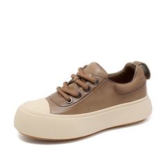 Gender: Women Type: Casual Shoes Main Materials: Cowhide Insole: Pigskin Sole: Rubber Type of Closure: Lace-up Style: Daily, Casual, Retro Season: Spring, Autumn Heel Height: Low (3 cm) Buckled Flats, Moda Retro, Retro Mode, Casual Flat Shoes, Tenis Casual, Shoe Size Conversion, Casual Flats, Heeled Loafers, Retro Stil