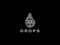 drops logo on a black background