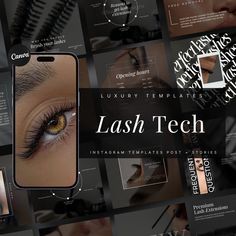 Lash Tech Artist Instagram Template | Lash Stylist Post Templates | Lash Tech Instagram Post | Lash Extension Post | Lash Tech Social Media Invest in your lash business's success with our premium lash tech templates. Stand out in the competitive beauty industry and attract clients who appreciate quality and expertise. Browse our shop and find the perfect templates to transform your lash business today! Don't lose time, build your brand identity now ! 100% Canva Editable Templates  🌟  WHAT YOU G Tech Instagram Post, Tech Social Media, Lash Instagram, Lash Tech Instagram, Lash Quotes, Lash Business, Lash Room, Luxury Lashes, Artist Instagram