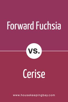 Forward Fuchsia SW 6842 by Sherwin Williams vs Cerise SW 6580 by Sherwin Williams Sherwin Williams Coordinating Colors, Trim Colors, Cerise Pink, Kinds Of Colors, Red Paint, Deep Pink, Coordinating Colors, Sherwin Williams