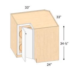 the measurements for an unfinished cabinet