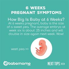 a baby is in the middle of its stomach with text that reads, 6 weeks pregnant sy