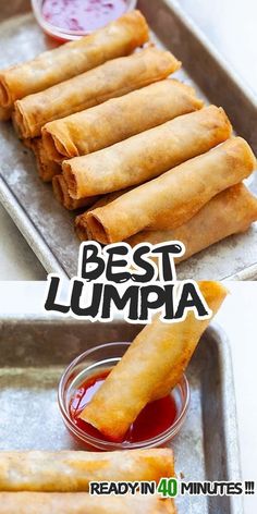 two pictures with different types of food in them and the words best lumpa above it