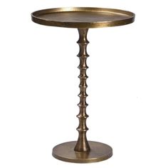 an antique brass plate on a stand with one leg and two legs, the top is turned down